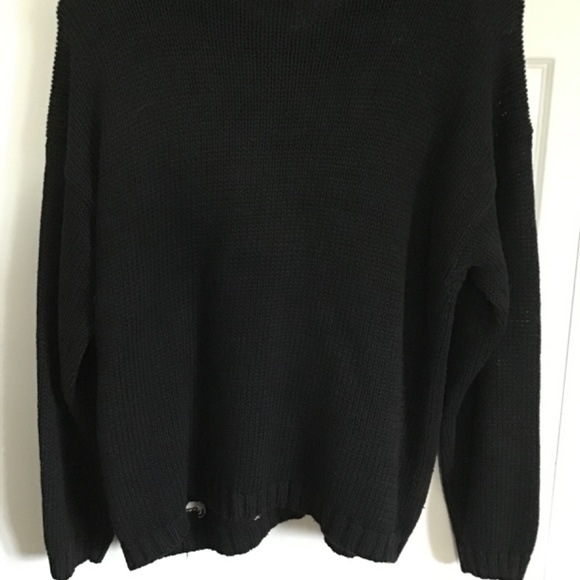 Vintage Y2K Paul Harris Design Black Sweater Cardigan Happy New Year 2000 Size L - Picture 6 of 8
